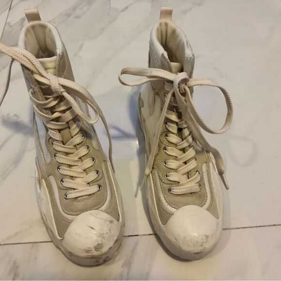 Zimmermann Cream Chunky High-Top Sneakers - Picture 7 of 15